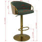 Cilla Gas Lift Swivel Bar Stool Verdant Green with Gold Accents