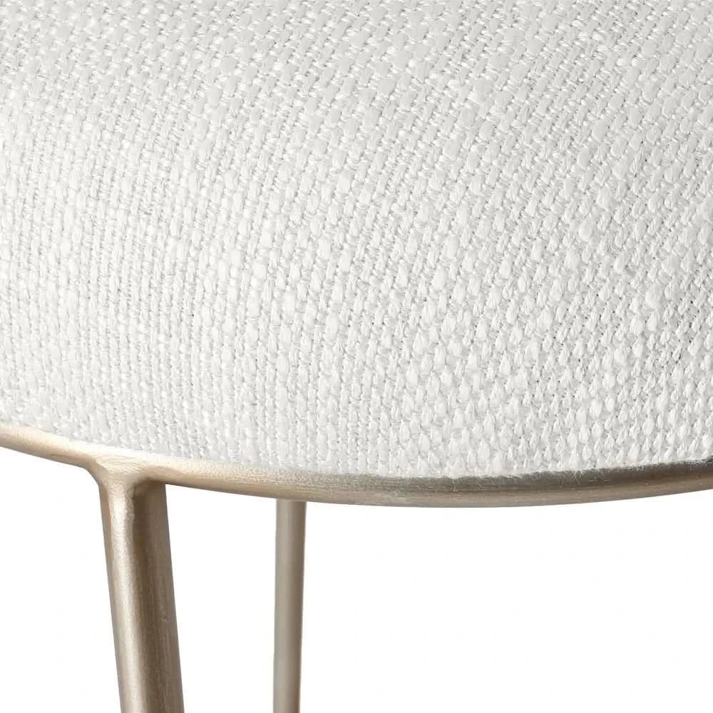 JACE GOLD STEEL BAR STOOL - NATURAL LINEN - MyChocolateWood