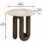 Kennedy Marble Top/Mango base Loop Side Table