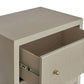 Jayla Large 2-Drawer Bedside Table in Beige - Chocolate Wood