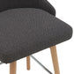 LETTY BEECHWOOD COUNTER STOOL - GREY SEAT