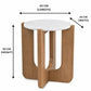 Nadia Mango Hardwood & Marble Lamp Table / Side Table