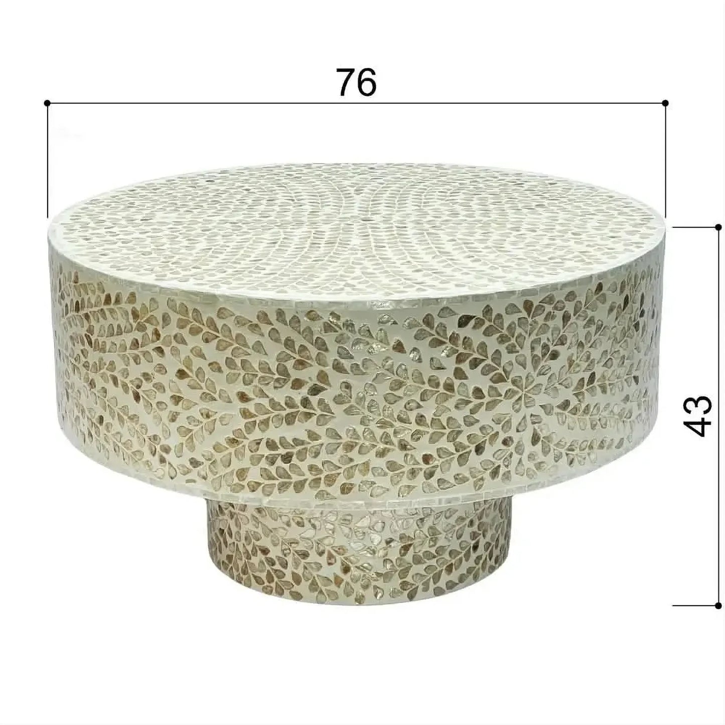 CLARISSE MOTHER OF PEARL HAND MADE COFFEE TABLE