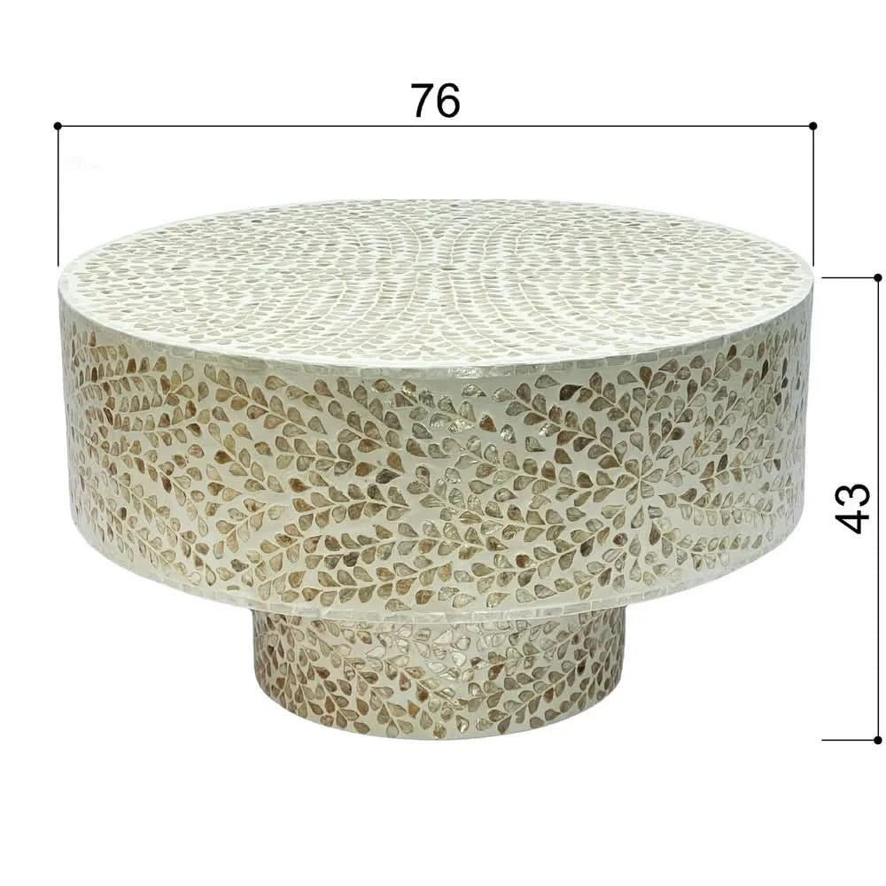 CLARISSE MOTHER OF PEARL HAND MADE COFFEE TABLE - MyChocolateWood