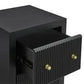 JAYLA PETITE BLACK 2-DRAWER BEDSIDE TABLE - MyChocolateWood