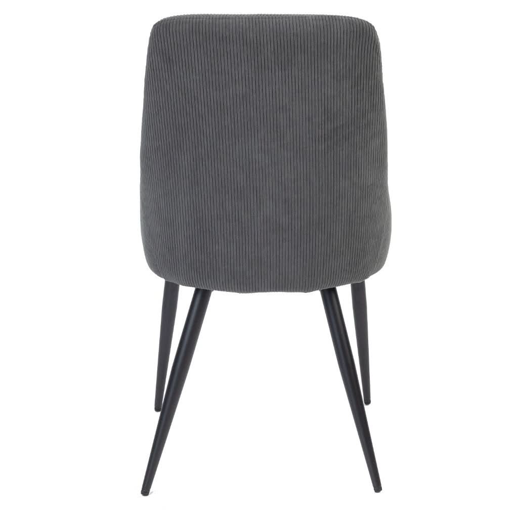 ERSKINE DINING CHAIR GREY CORDED FABRIC - MyChocolateWood
