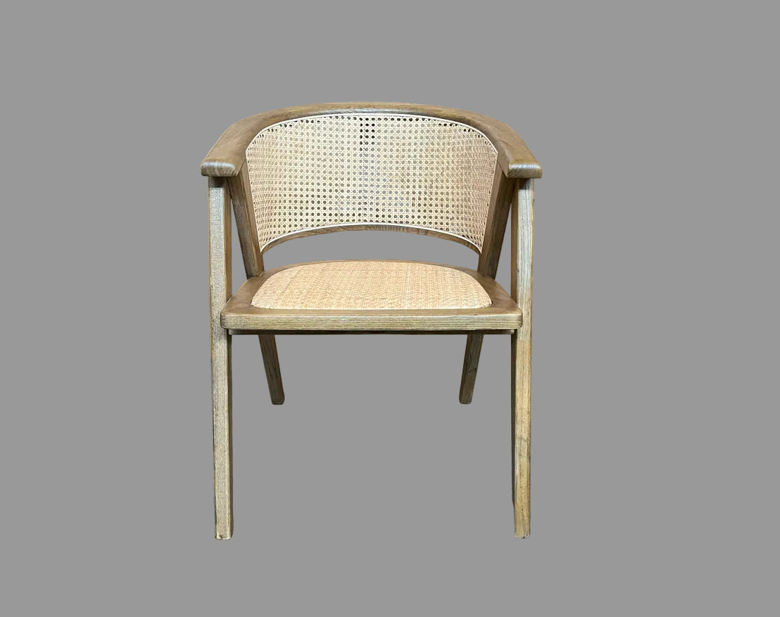 RAVELLA  SOLID ELMWOOD/RATTAN CHAIR KITCHEN CHAIR  DINING CHAIR ACCENT CHAIR  ANTIQUE NATURAL - MyChocolateWood