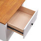 Pippa Rubberwood 2-Drawer Bedside Table White/Mid-Brown