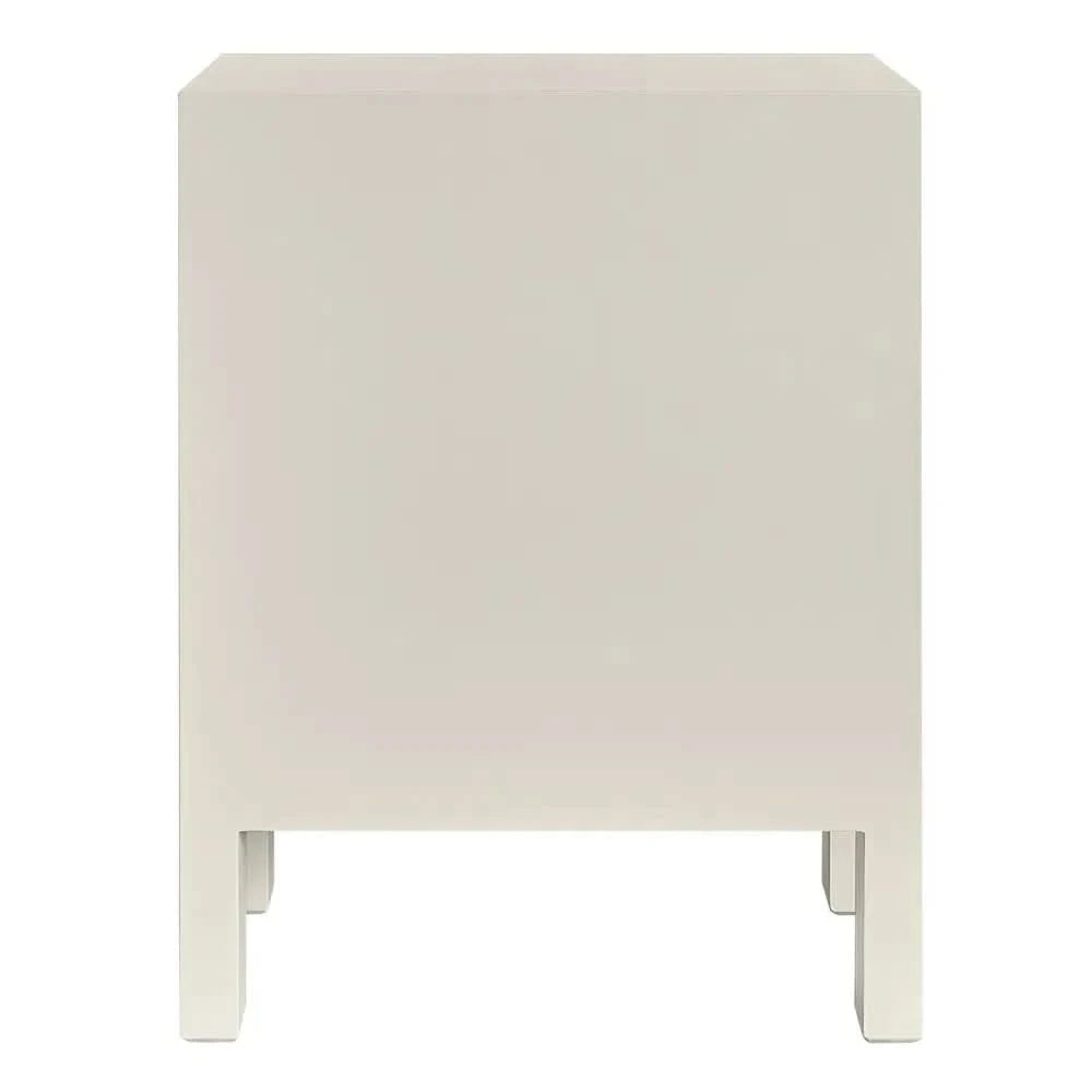 JAYLA SMALL 2-DRAWER GREY  BEDSIDE TABLE - MyChocolateWood