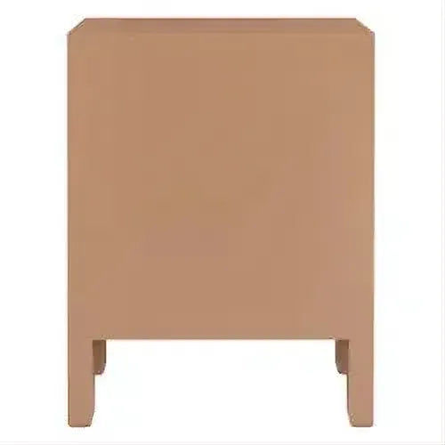 Jayla Small 2-Drawer Bedside Table in Mocha Mousse - Chocolate Wood