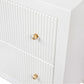 JAYLA SMALL WHITE  2-DRAWER BEDSIDE TABLE - MyChocolateWood