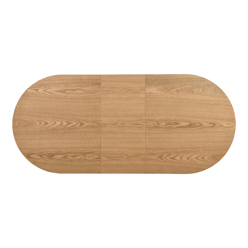 Sherwood Natural Oak Finish Oval Extension Dining Table 160-200cm - MyChocolateWood