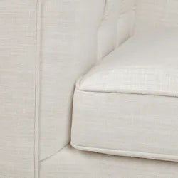 CLANCY-3-SEATER TUFTED SOFA NATURAL LINEN - MyChocolateWood