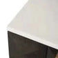 HAMPSHIRE WHITE MARBLE/SMOKED OAK 2-DRAWER BEDSIDE TABLE - MyChocolateWood