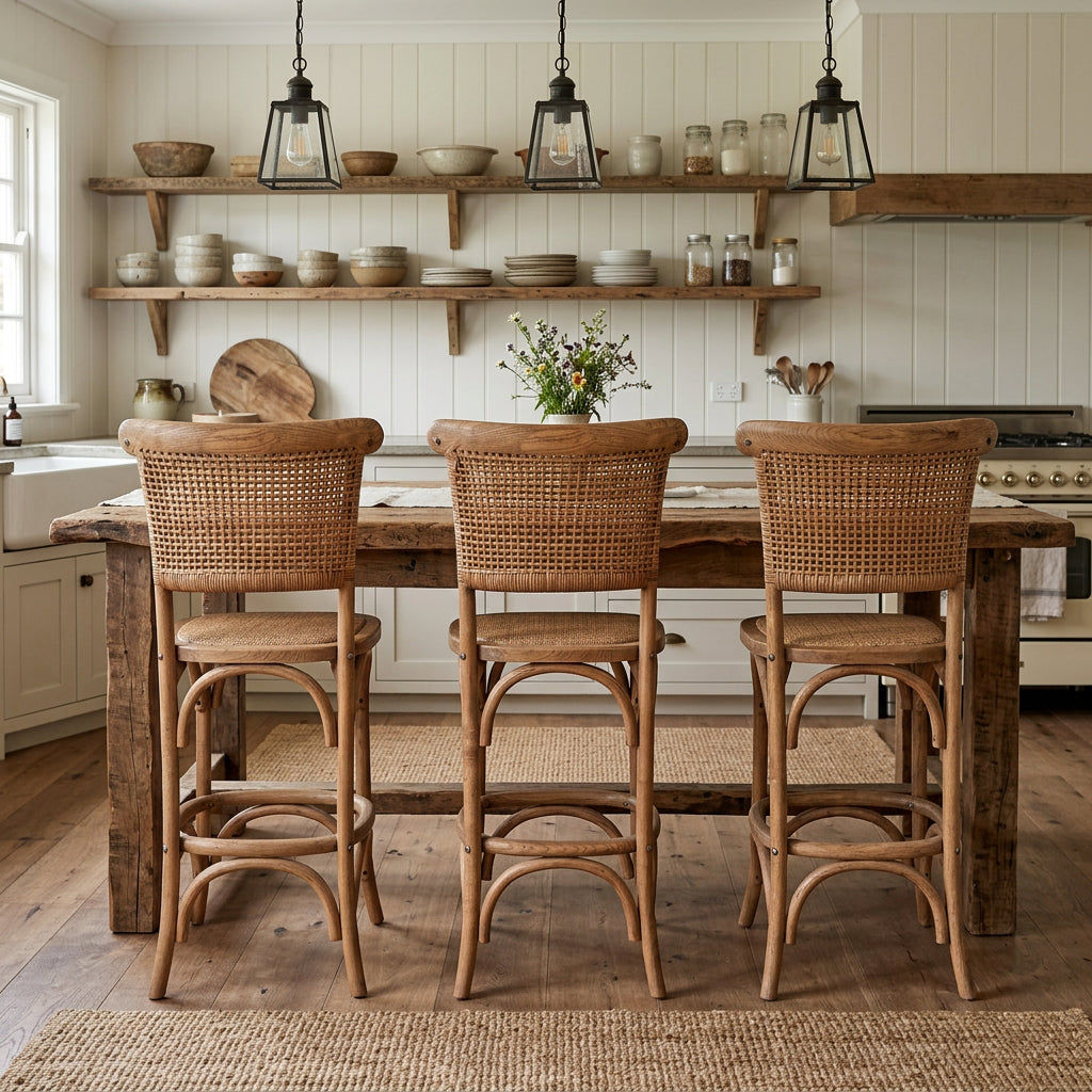 Linden Reclaimed Oak Bar Stool/Counter Stool 50x54x106 Natural