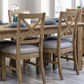 Devonshire Acacia Timber 7-piece dining set with 180cm table and six brushed khaki dining chairs by MyChocolateWood.