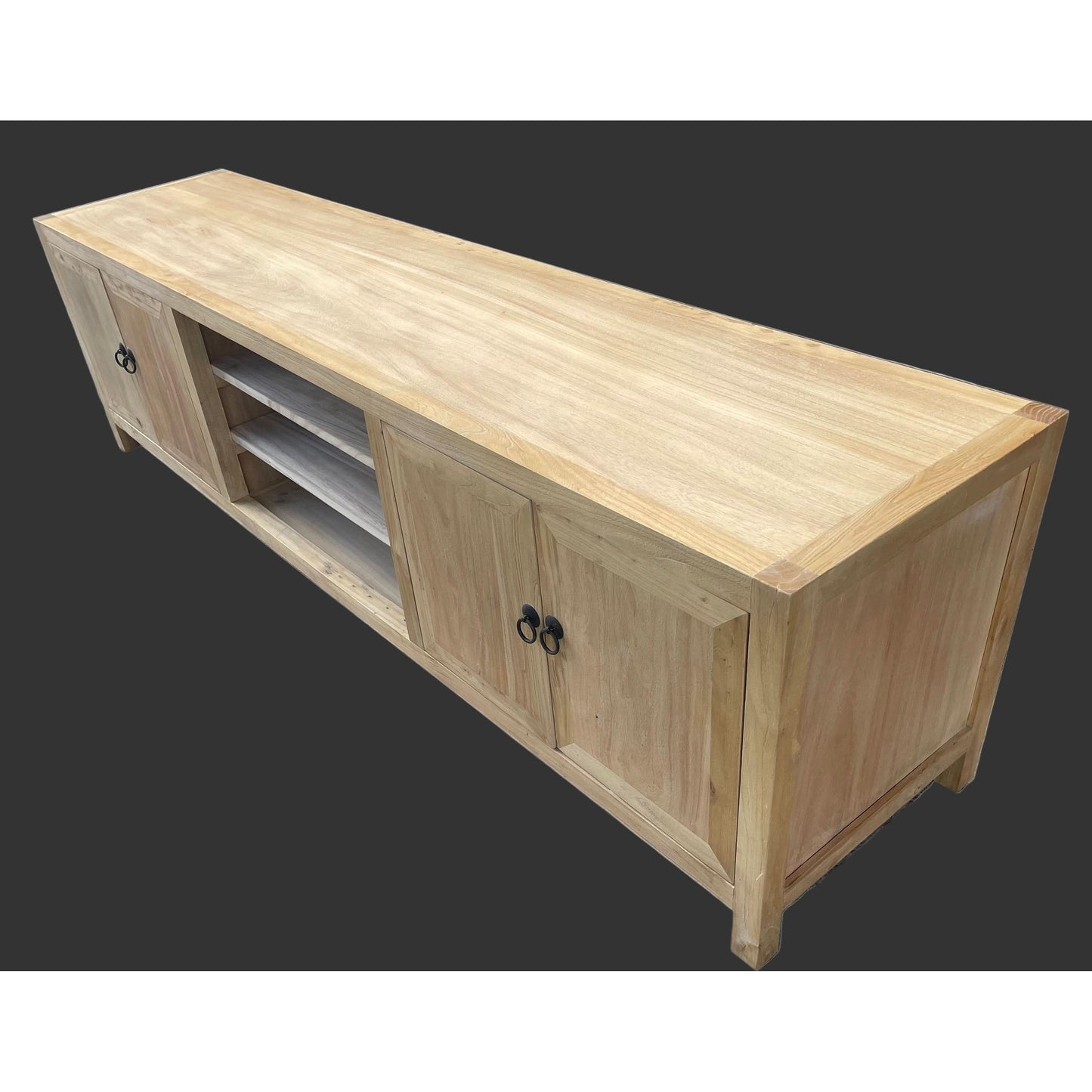 BORDEAUX SOLID ELM WOOD TV UNIT 200CM - MyChocolateWood
