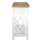 CHRISTA HAMPTON SOLID ACACIA 2-DRAWER CONSOLE TABLE HALL TABLE LIGHT OAK/WHITE - MyChocolateWood