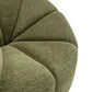 Madeley Chenille Swivel Occasional Chair in Olive - Chocolate Wood