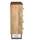 COWHIDE & MANGO HARDWOOD CHEST OF 10 DRAWERS 2 DOORS BOHO PATCHWORK  BEACHSIDE HAMPTONS - MyChocolateWood