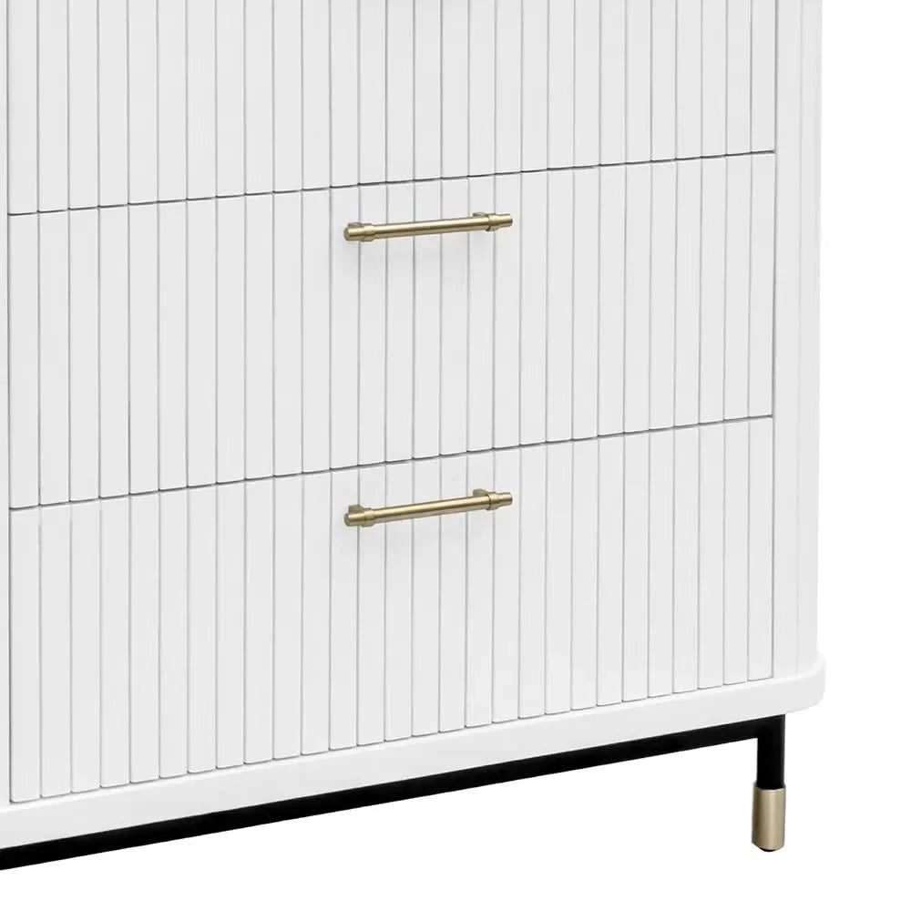PEMBROKE OAK TIMBER 3-DRAWER CHEST OF DRAWERS WHITE - MyChocolateWood