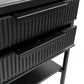 MORETTI 2-DRAWER BEDSIDE TABLE SATIN BLACK SMALL - MyChocolateWood