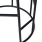 JACE BLACK STEEL BAR STOOL - BLACK LINEN - MyChocolateWood