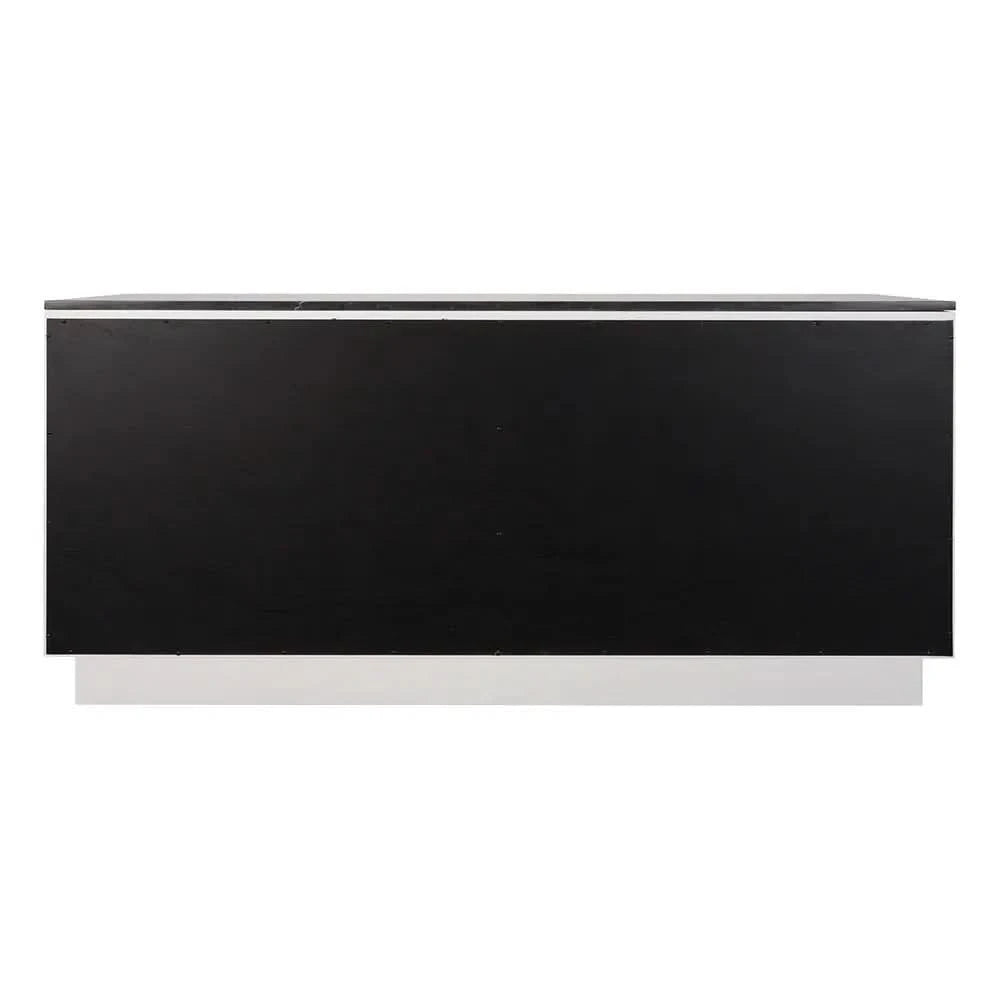 HAMPSHIRE RIVER BROWN MARBLE/WHITE OAK 4-DOOR BUFFET/SIDEBOARD - MyChocolateWood