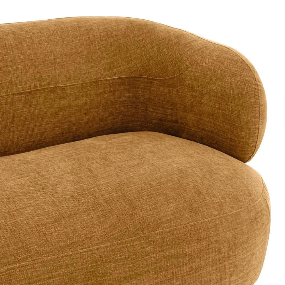 BEECHAM 3-SEATER CHENILLE SOFA BUTTERSCOTCH - MyChocolateWood