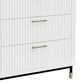 Pembroke Oak 3-Drawer Chest of Drawers in White - Chocolate Wood