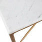 SOREN MARBLE RECTANGULAR COFFEE TABLE - BRASS FRAME 120CM - MyChocolateWood