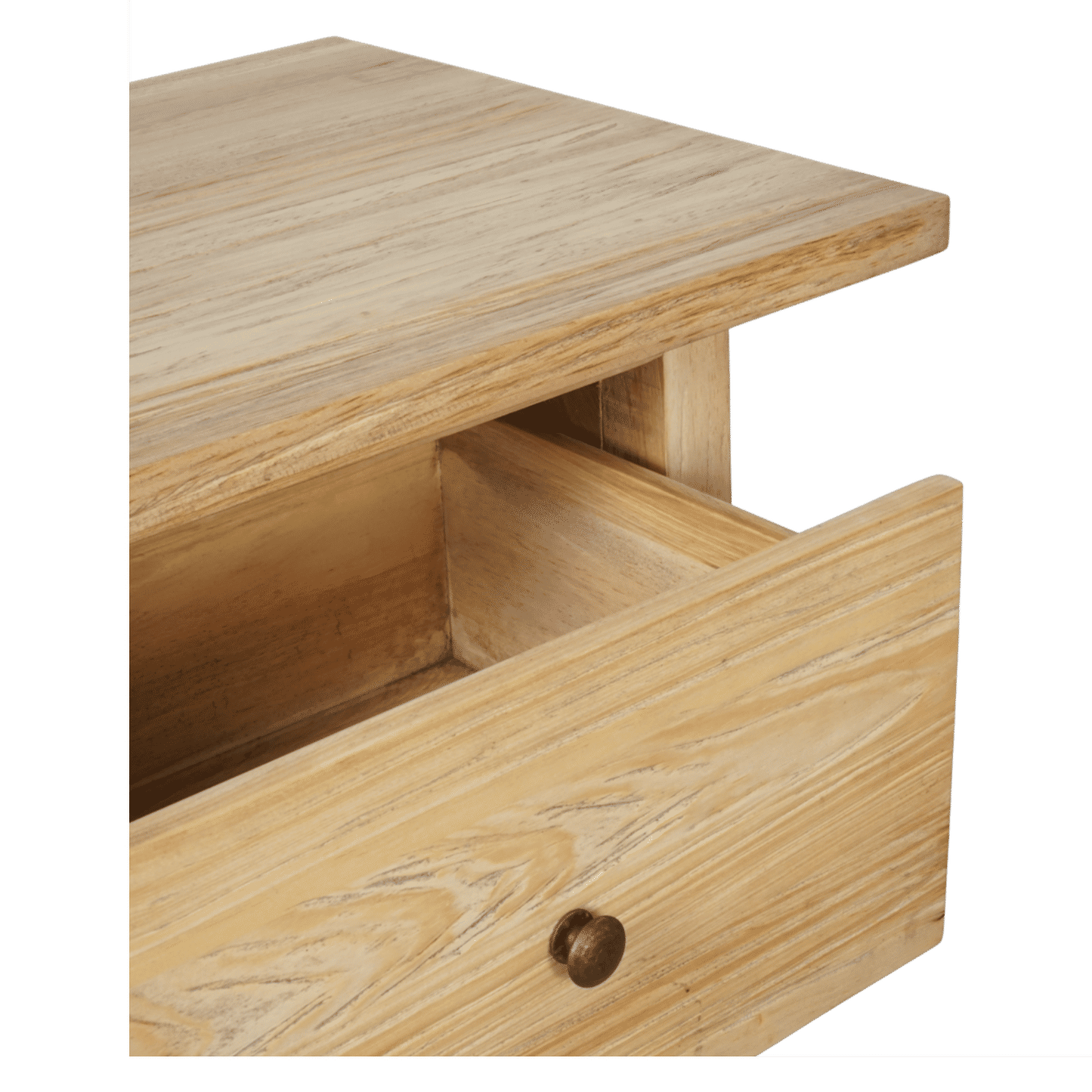 Joelle 2-Drawer Console Table in Distressed Rustic - Chocolate Wood
