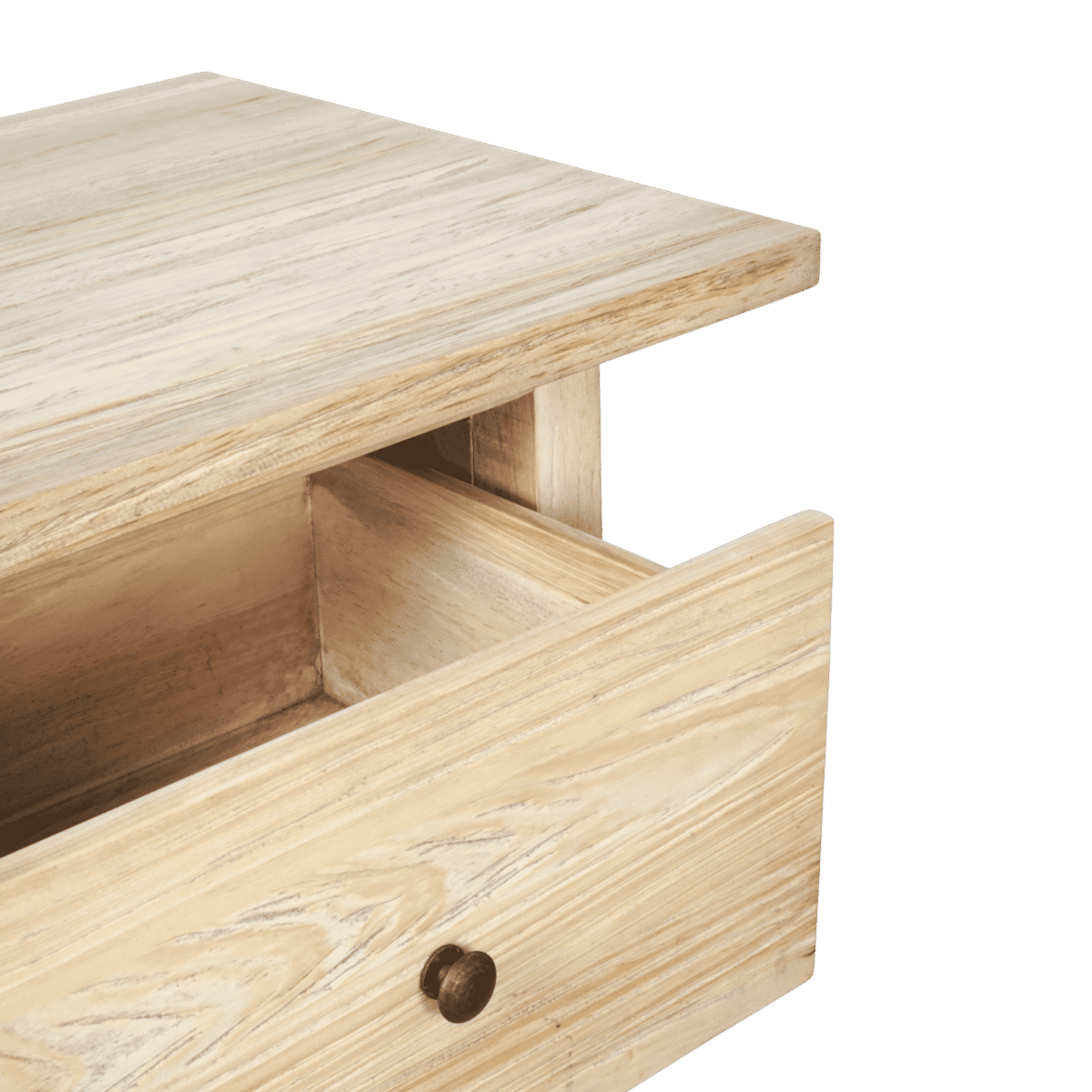 JOELLE 2-DRAWER CONSOLE TABLE/HALL TABLE DISTRESSED NATURAL - MyChocolateWood