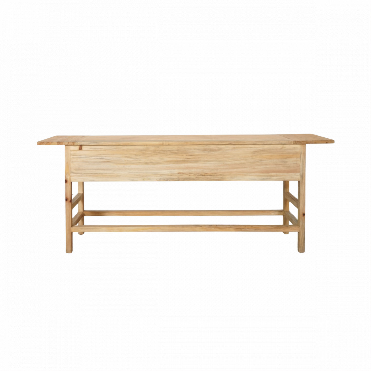 Joelle 3-Drawer Console Table in Distressed Rustic - Chocolate Wood