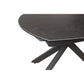 DORIT SWIVEL EXTENSION CERAMIC GLASS DINING TABLE DARK GREY W:120/180CM - MyChocolateWood
