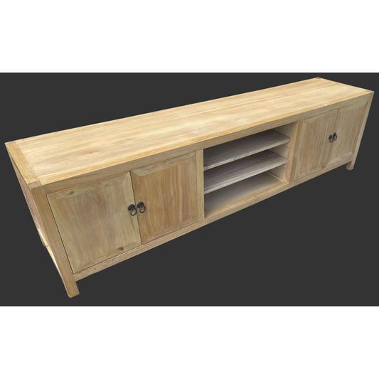 BORDEAUX SOLID ELM WOOD TV UNIT 200CM - MyChocolateWood