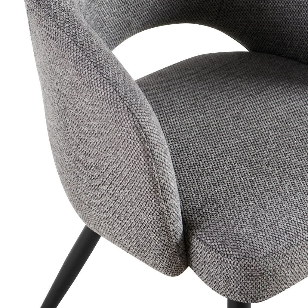 AIMAR FABRIC DINING CHAIR GREY COLOUR - MyChocolateWood