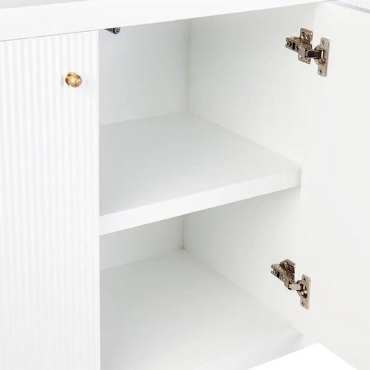 JAILA 4-DOOR CONTEMPORARY SIDEBOARD/BUFFET WHITE - MyChocolateWood
