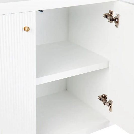 JAILA 4-DOOR CONTEMPORARY SIDEBOARD/BUFFET WHITE - MyChocolateWood