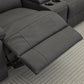 LANCY PREMIUM LEATHER 3 SEATER RECLINER SOFA + 2-SINGLE MANUAL RECLINER  ARMCHAIRS BLACK - MyChocolateWood