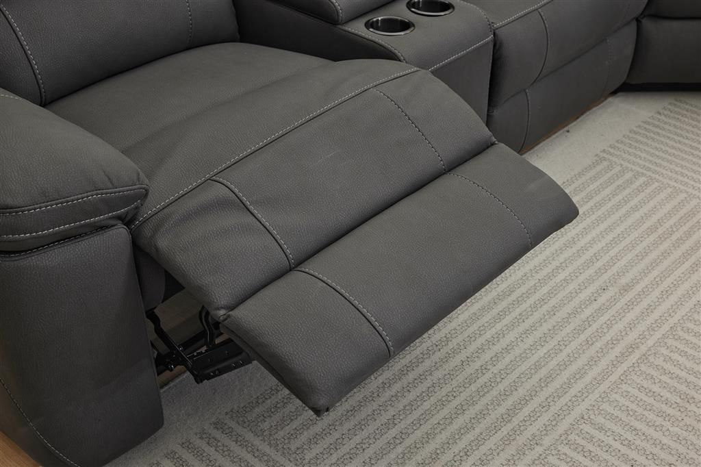 LANCY PREMIUM LEATHER 3 SEATER RECLINER SOFA + 2-SINGLE MANUAL RECLINER  ARMCHAIRS BLACK - MyChocolateWood