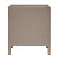 JAYLA LARGE TAUPE 2-DRAWER LARGE BEDSIDE TABLE - MyChocolateWood