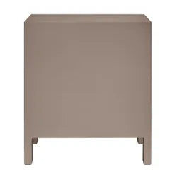 JAYLA LARGE TAUPE 2-DRAWER LARGE BEDSIDE TABLE - MyChocolateWood