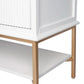 MORETTI 2-DRAWER BEDSIDE TABLE SATIN WHITE/GOLD LARGE - MyChocolateWood