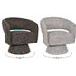 LESTER FABRIC ACCENT ARMCHAIR 360 DEGREE SWIVEL ALMOND - MyChocolateWood