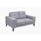 LIZ 3-SEATER + 2-SEATER MID-CENTURY GREY FABRIC SOFA SET - MyChocolateWood