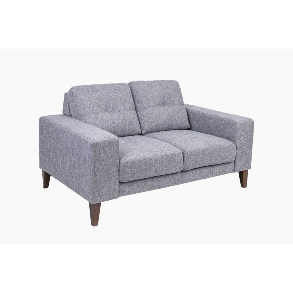 LIZ 3-SEATER + 2-SEATER MID-CENTURY GREY FABRIC SOFA SET - MyChocolateWood