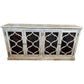 REINA GREYWASHED RECYCLED TIMBER/HERITAGE METAL 4-DOOR BUFFET/SIDEBOARD - MyChocolateWood