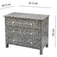 CHEVALIER MOTHER OF PEARL HAND MADE MONOCHROME CHEST OF 3 DRAWERS - MyChocolateWood