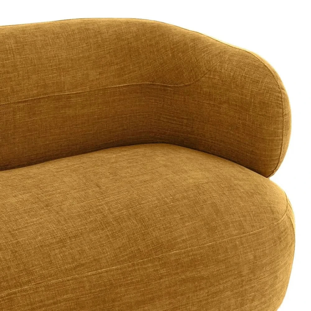 BEECHAM 3-SEATER CHENILLE SOFA MUSTARD - MyChocolateWood